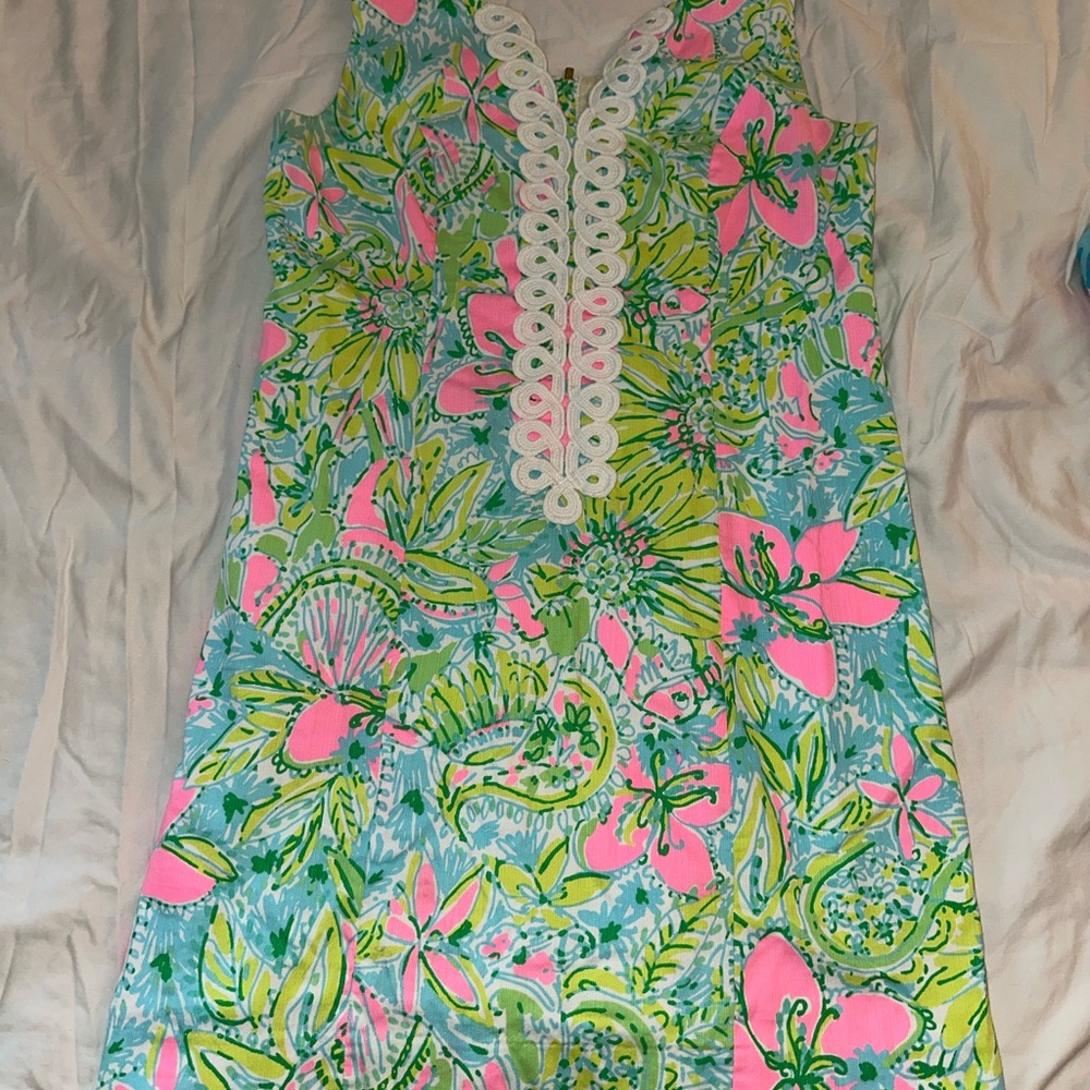 Lilly Pulitzer Pastel Dress with White Lace